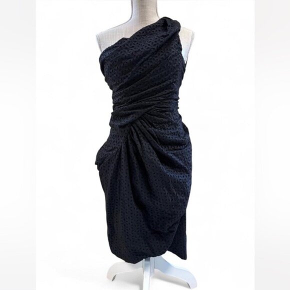 ALL SAINTS NWT Vellamo Corset One-Shoulder Asymmetrical Shaping Lace Mini Dress - Picture 1 of 9